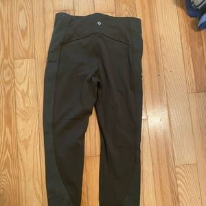Size 8 Lululemon olive green leggings.